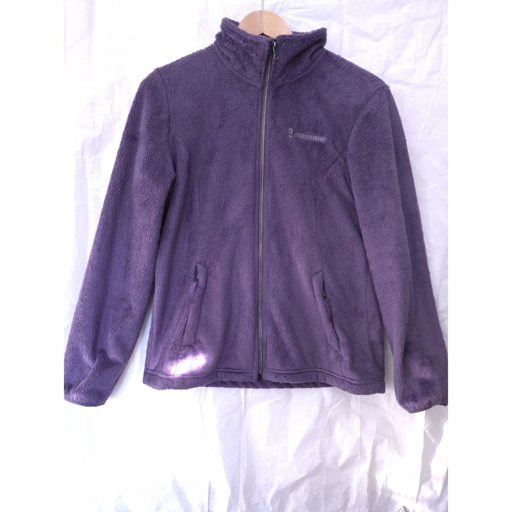 Free Country Women's Medium Purple Fleece Zip-Up Jacket